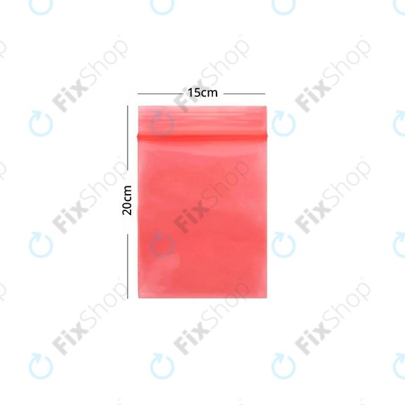 Antystatyczna torebka strunowa ESD, Czerwony, Red, 15x20 cm, 100szt