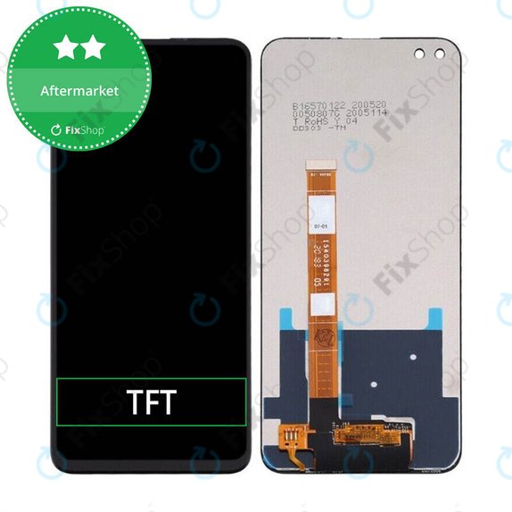 Wyświetlacz do Oppo Reno 4 Z 5G, CPH2065, Ekran dotykowy bez ramki, TFT