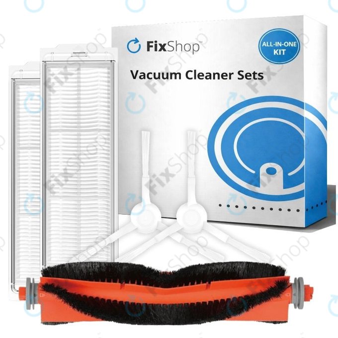 Zestaw części zamiennych do Xiaomi Robot Vacuum S10, S10 EU, S12 (1x Szczotka główna, 2x Filtry, 2x Szczotki boczne)