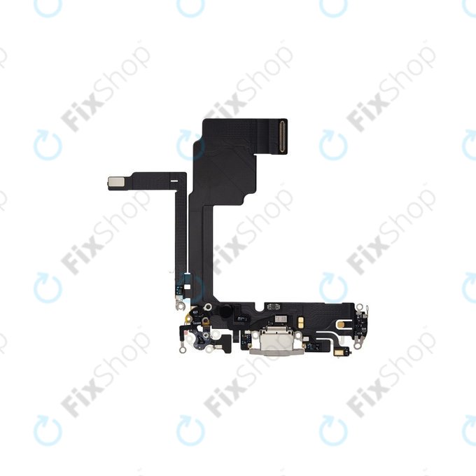 Złącze ładowania z taśmą flex do iPhone 15 Pro, White Titanium