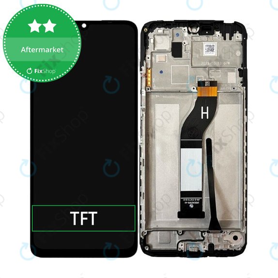 Wyświetlacz do Xiaomi Redmi 13C 23100RN82L, 23106RN0DA, Ekran dotykowy z ramką, Midnight Black, TFT