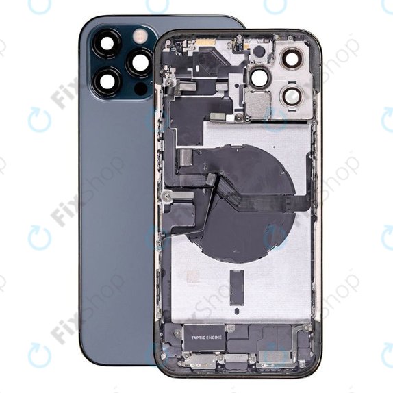 Tylna obudowa z malymi czesciami do iPhone 12 Pro Max, Niebieski, Blue