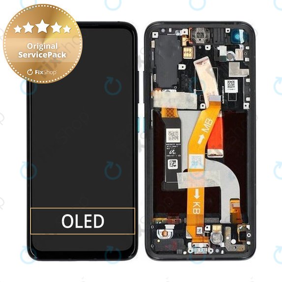 Wyświetlacz do Asus Zenfone 8 ZS590KS, Ekran dotykowy z ramką, 90AI0061-R20010, Obsidian Black, Genuine Service Pack