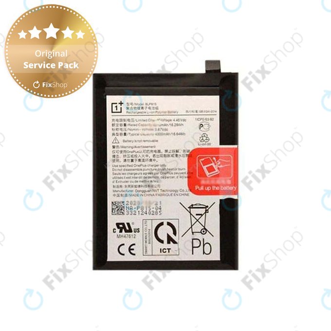Bateria do OnePlus Nord N10 5G, BLP815, 4300mAh, 1031100035, Genuine Service Pack