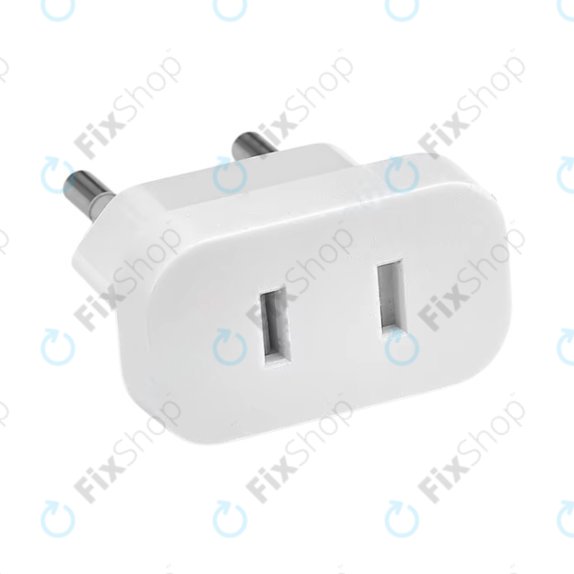 Adapter Wtyczki 220V z US na EU, Biały