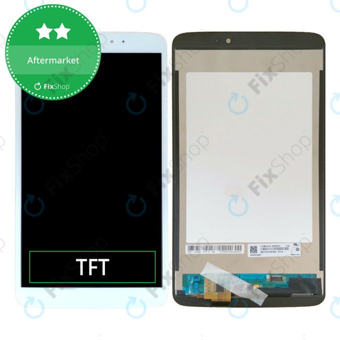 Wyświetlacz do LG G Pad V500, Ekran dotykowy bez ramki, Bialy, White, TFT