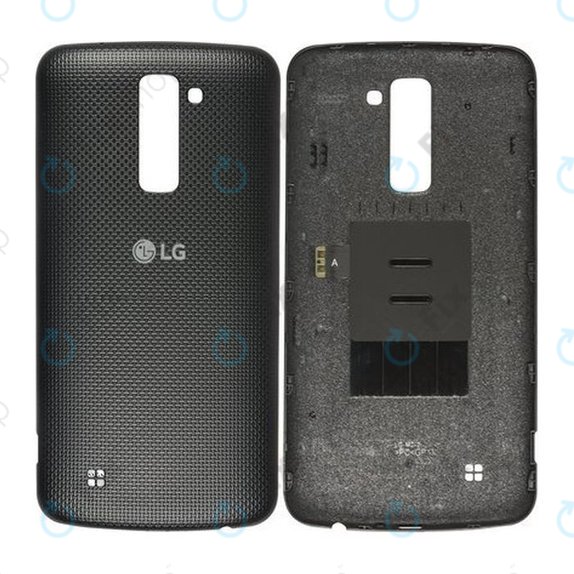 Tylna pokrywa baterii do LG K10 K420N, ACQ89015001, Czarny, Black, Genuine Service Pack
