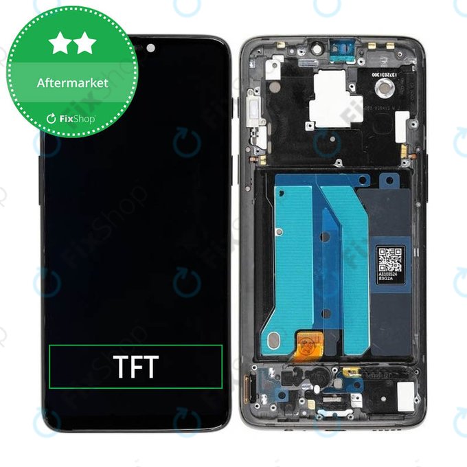 Wyświetlacz do OnePlus 6, Ekran dotykowy z ramką, Midnight Black, TFT