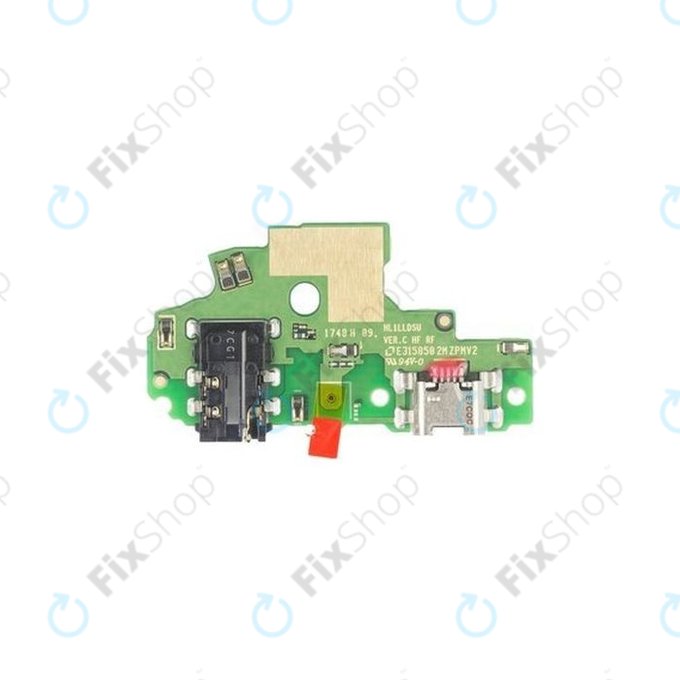 Złącze ładowania z mikrofonem i gniazdem jack oraz płytką PCB do Huawei Honor 9 Lite, 02351SYN, 03024QAS, Genuine Service Pack