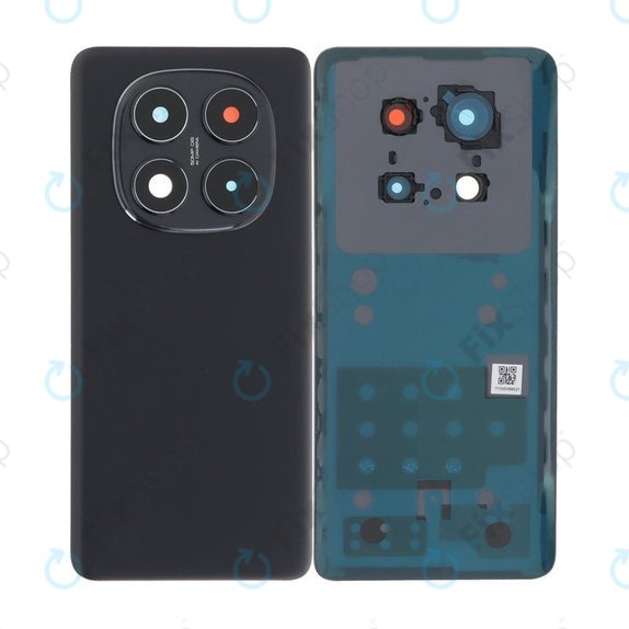 Tylna pokrywa baterii z kompletnym montażem do Xiaomi Redmi Note 14 Pro 5G 24090RA29G, Czarny, Black