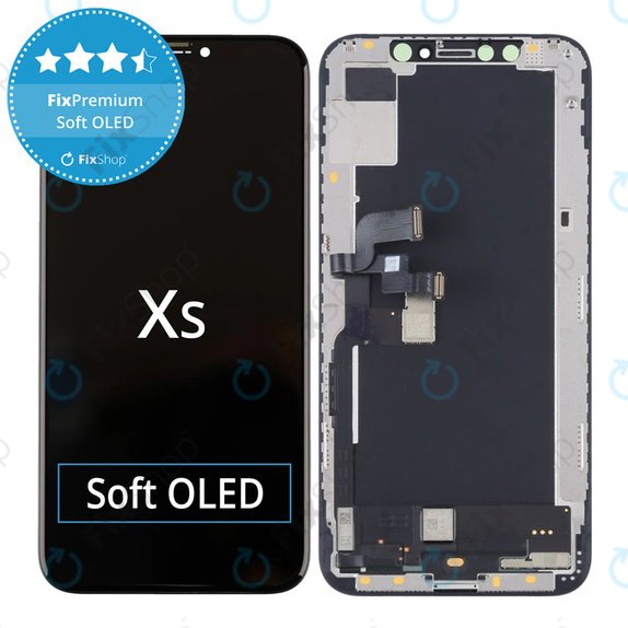Wyświetlacz Soft OLED dla iPhone XS, Ekran dotykowy z ramką, FixPremium