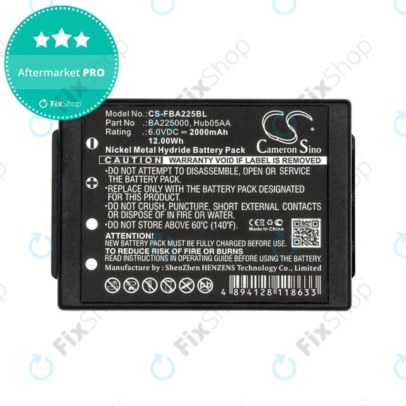 Bateria do HBC Linus 6, Spectrum 1, 2, A, B, 2000mAh, Ni-MH, 6V, BA225000, HQ