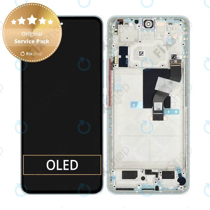 Wyświetlacz do Xiaomi 12 Lite 2203129G, Ekran dotykowy z ramką, 56000500L900, Lite Green, Genuine Service Pack