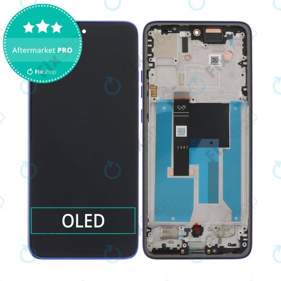 Wyświetlacz OLED do Motorola Edge 50 Neo, Ekran dotykowy z ramką, Nautical Blue