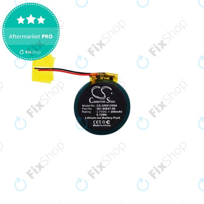 Bateria do Garmin Approach S1, S3, S4, Forerunner 110, 210, S1, 200mAh, Li-Ion, 3.7V, 361-00047-00, HQ