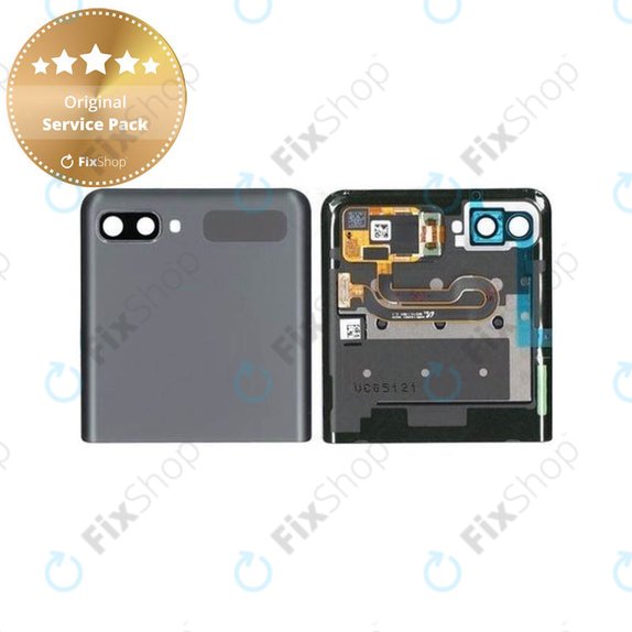 Wyświetlacz (External) do Samsung Z Flip 5G F707B, Ekran dotykowy z ramką, GH96-13806A, Mystic Gray, Genuine Service Pack