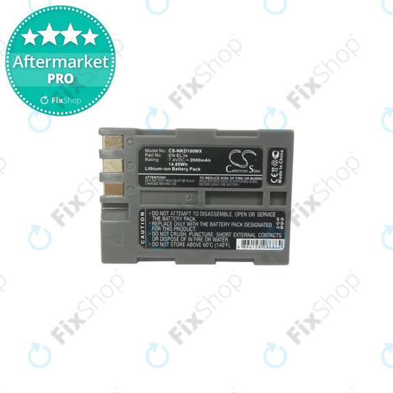 Bateria do Nikon D50, D70, D80, D90, D100, D200, D300, D700, D900, EN-EL3e, Li-Ion, 2000mAh, HQ