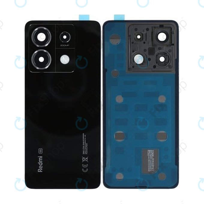 Tylna pokrywa baterii do Xiaomi Redmi Note 13 Pro 5G, 2312DRA50C, 5600090N1600, Midnight Black, Genuine Service Pack