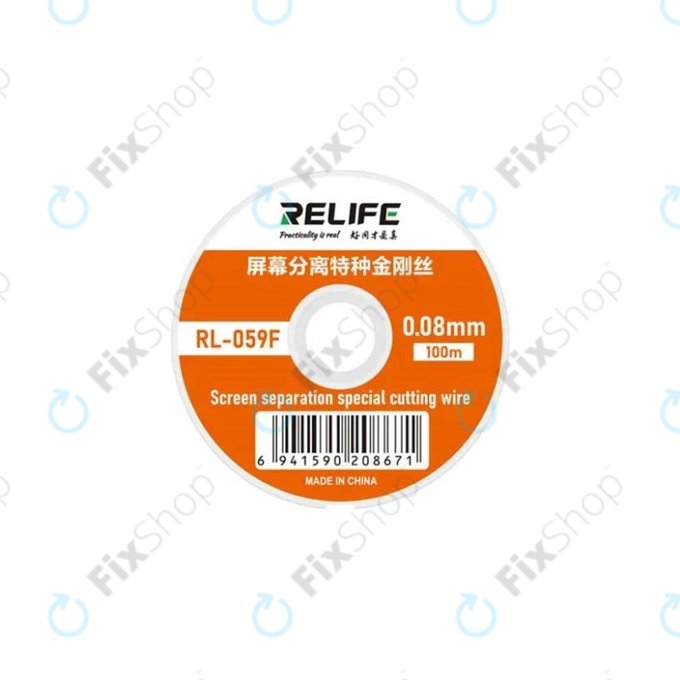 Drut do separacji wyswietlaczy LCD, 0.08mm x 100m, Relife RL-059F