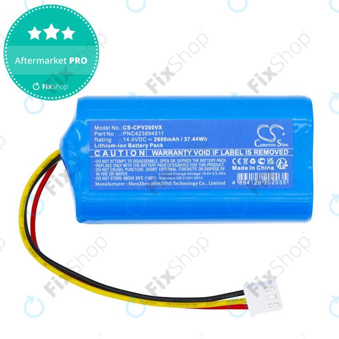 Bateria do ETA Nico 2219, 2600mAh, Li-Ion, 14.4V, PNC423894511, HQ