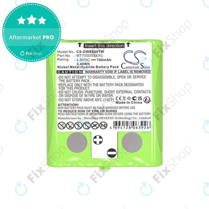 Bateria do Detewe Outdoor Pmr a Simvalley, 700mAh, Ni-MH, 4.8V, MT700D03XXC, HQ