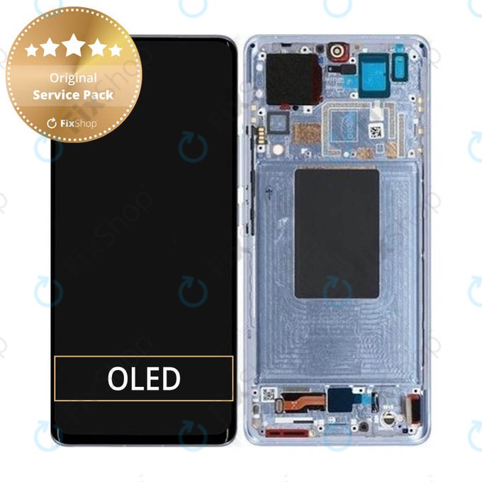 Wyświetlacz do Xiaomi 12 Pro 2201122C, 2201122G, Ekran dotykowy z ramką, 56000400L200, 56000900L200, Niebieski, Blue, Genuine Service Pack