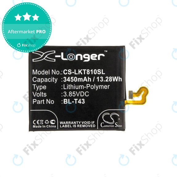 Bateria do LG G8S ThinQ, ThinQ Global, 3450mAh, Li-Pol, 3.85V, BL-T43, HQ