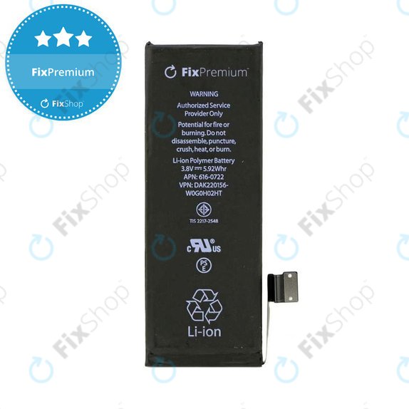 Bateria dla iPhone 5S, 1560mAh, FixPremium