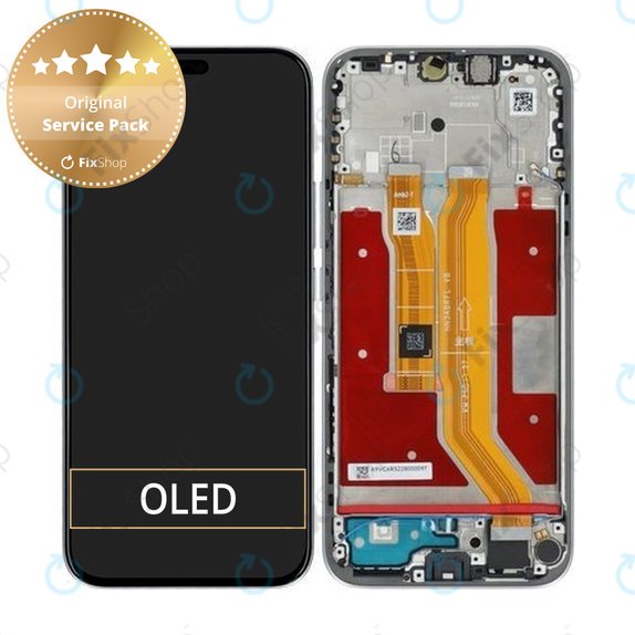 Wyświetlacz do Honor 400 Lite, Ekran dotykowy z ramką, Velvet Grey, 0235ANTG, Genuine Service Pack