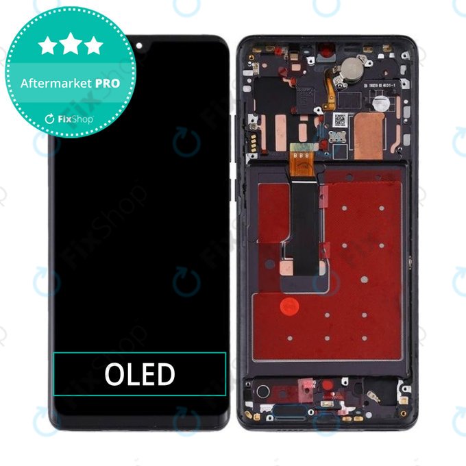 Wyświetlacz OLED do Huawei P30 Pro, P30 Pro 2020, Ekran dotykowy z ramką, Czarny, Black