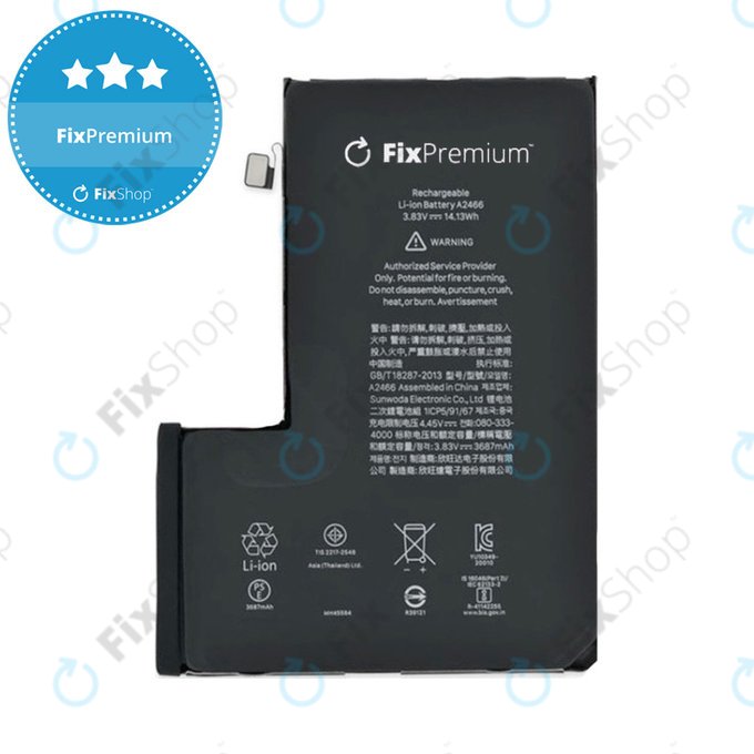 Bateria dla iPhone 12 Pro Max, 3687mAh, A2466, FixPremium