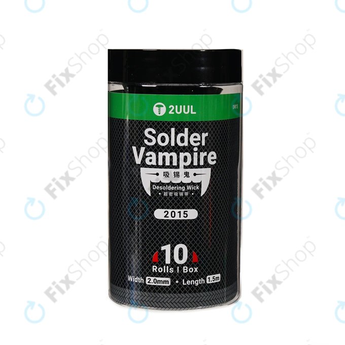 Plecionka do rozlutowywania (20mm × 1.5m), 10szt., 2UUL DW15 Solder Vampire