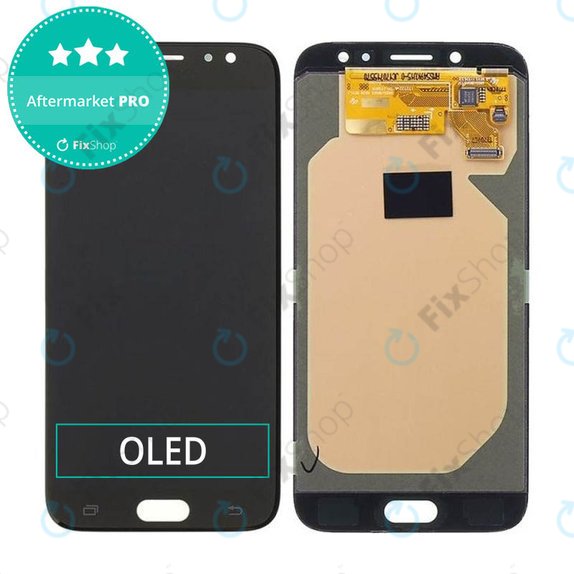 Wyświetlacz OLED do Samsung J7 J730F (2017), Ekran dotykowy bez ramki, Czarny, Black