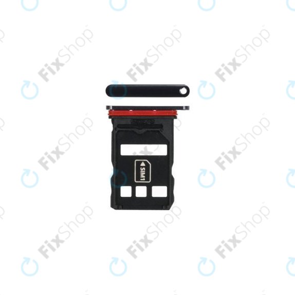 Tacka SIM do Huawei P40, 51661QTR, Czarny, Black, Genuine Service Pack