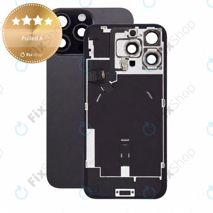 Szkło tylnej obudowy do iPhone 16 Pro Max, Black Titanium, Pulled A