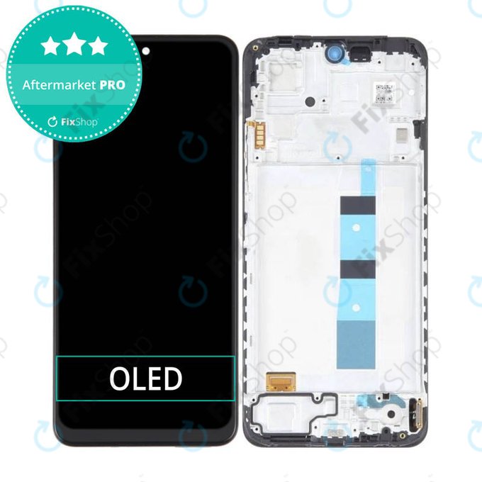 Wyświetlacz OLED do Xiaomi Redmi Note 12, Ekran dotykowy z ramką, Black