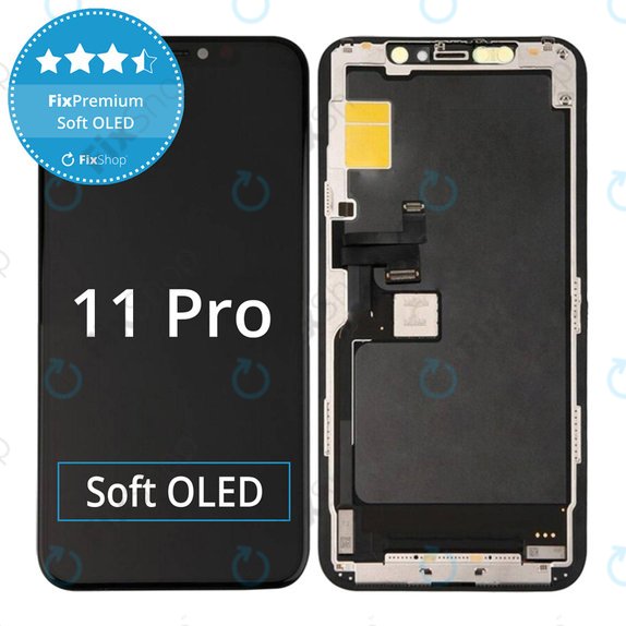 Wyświetlacz Soft OLED dla iPhone 11 Pro, Ekran dotykowy z ramką, FixPremium