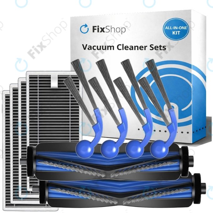 Zestaw części zamiennych do Ecovacs T80 Omni, T80 (2x Główna szczotka, 4x Filtr, 4x Szczotka boczna)