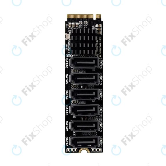 Karta rozszerzeń M.2 NVMe z 6 portami SATA III