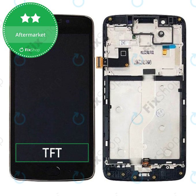Wyświetlacz do Motorola Moto G5 XT1676, Ekran dotykowy z ramką, Czarny, Black, TFT
