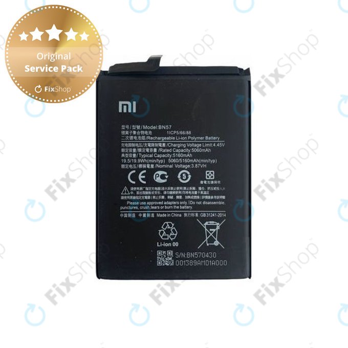 Bateria do Xiaomi Poco X3 NFC, X3 Pro, BN57, 5160mAh, 460200003J1G, Genuine Service Pack