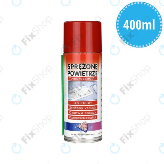Spreżone powietrze w sprayu, Flammable, 400ml, Micro Chip Electronic
