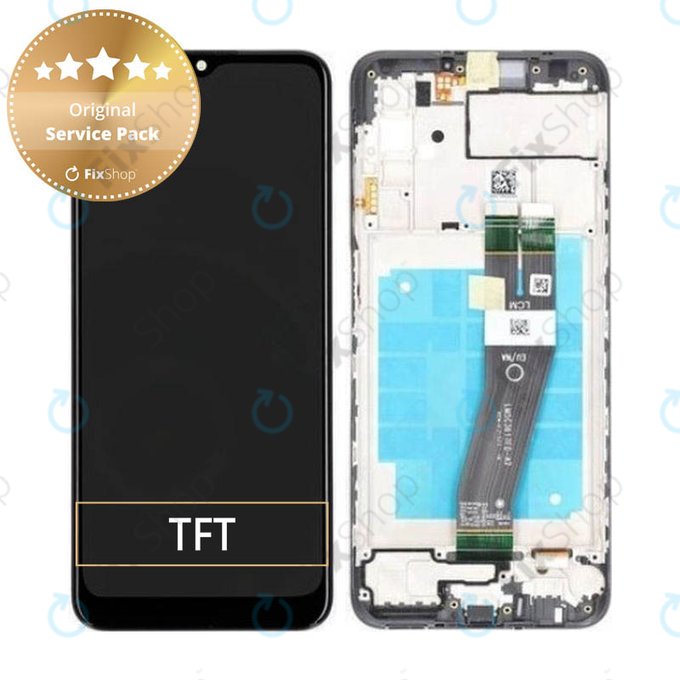 Wyświetlacz do Samsung A03s A037G (EU), Ekran dotykowy z ramką, GH81-21233A, Genuine Service Pack