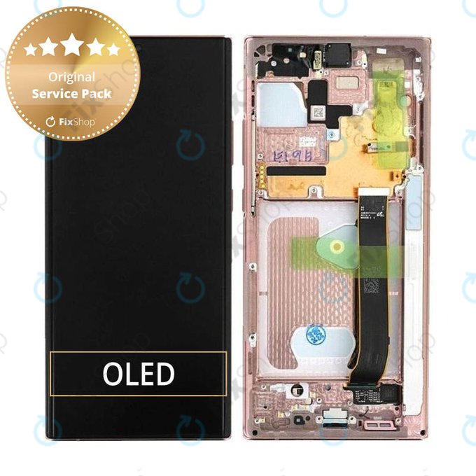 Wyświetlacz do Samsung Note 20 Ultra N986B, Ekran dotykowy z ramką, GH82-23596D, GH82-23511D, GH82-23621D, GH82-23622D, GH82-23597D, GH82-31459D, Mystic Bronze, Genuine Service Pack