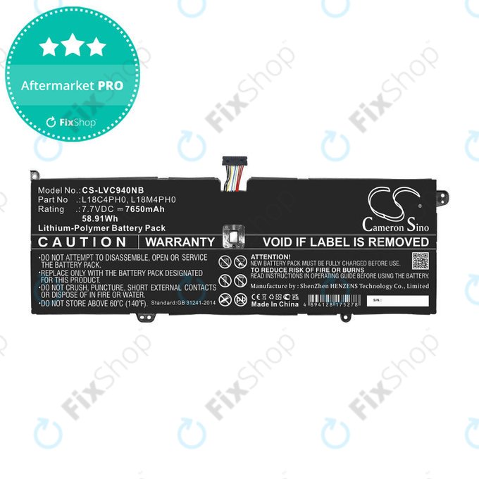 Bateria do Lenovo Yoga C940, 7650mAh, Li-Pol, 7.7V, L18C4PH0, HQ