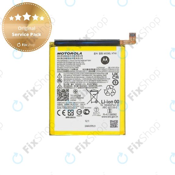 Bateria do Motorola Moto E20 XT2155-3, NT40, 4000mAh, SB18D15207, Genuine Service Pack