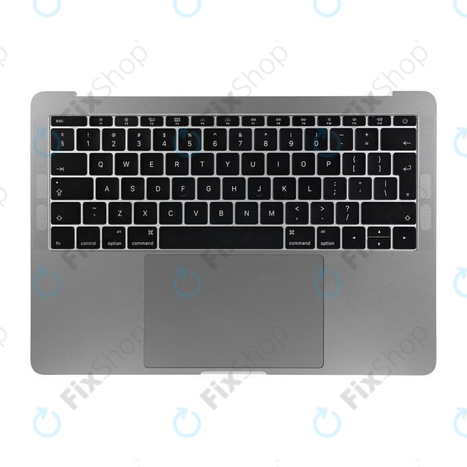 Górna ramka klawiatury z klawiaturą UK, mikrofonem, trackpadem i głośnikami do MacBook Pro 13" A1708 (Late 2016 - Mid 2017), Space Gray