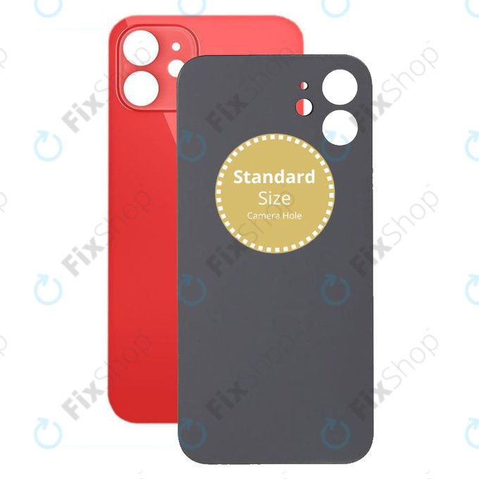Tylne szklo pokrywy do iPhone 12, Czerwony, Red