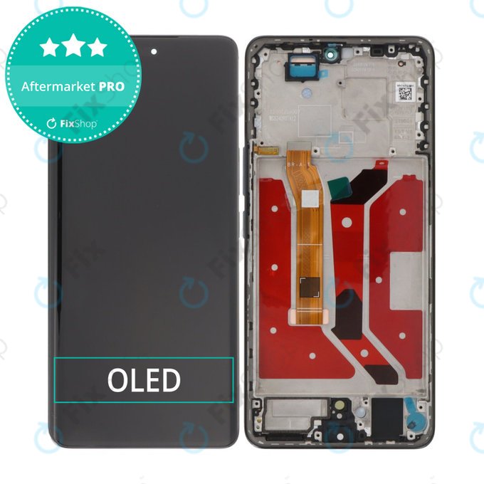 Wyświetlacz OLED do Honor Magic7 Lite, Ekran dotykowy z ramką, Czarny, Black