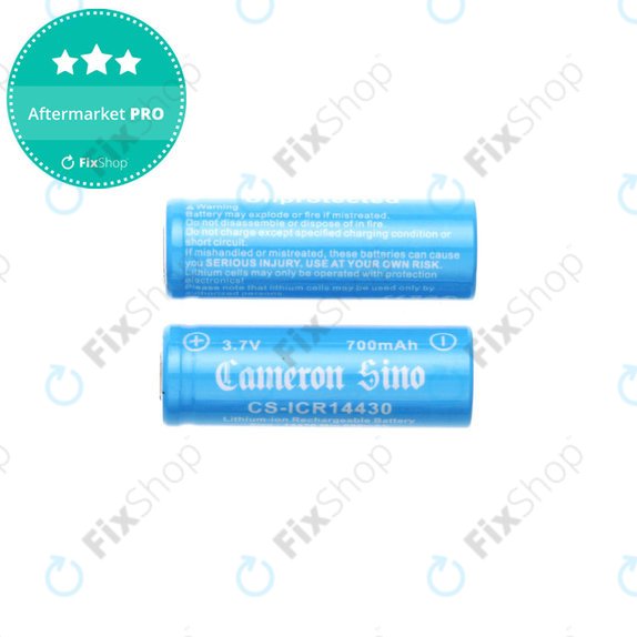 Akumulator, 2 szt, 650mAh, Li-ion, 3.7V, 14430, HQ